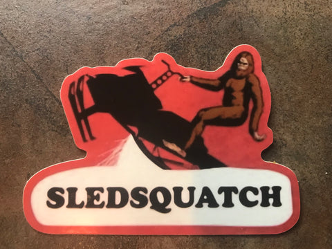 Sledsquatch sticker